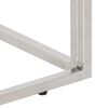 vidaXL Console Table Silver, White Stainless Steel, Tempered Glass Medium