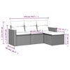 vidaXL Garden Sofa Set Grey