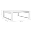 vidaXL Coffee Table White Engineered wood 39.4 in x 39.4 in Simple
