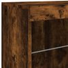 vidaXL Sideboard Smoked Oak Engineered Wood, Glass Medium Sideboard