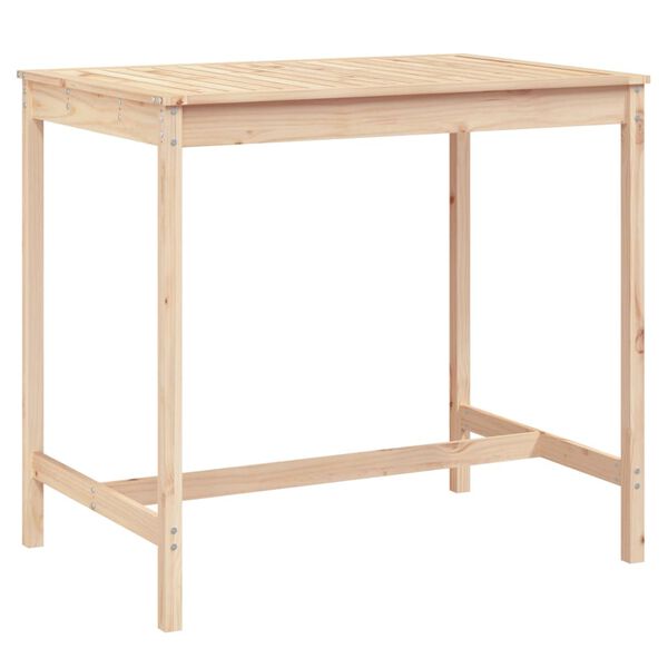 vidaXL Garden Table Natural pine Solid pine wood Small Durable