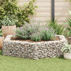 vidaXL Gabion Raised Bed Silver Galvanized Steel 78.7x68.1x15.7 in