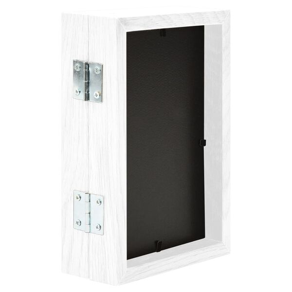 vidaXL Bifold Photo Frame White MDF, PS (polystyrene) 3.9 x 5.9 in