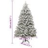 vidaXL Artificial Hinged Christmas Tree Green and white PVC, metal