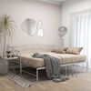 vidaXL Sofa Bed Frame White Powder-coated metal Single
