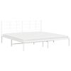 vidaXL Metal Bed Frame without Mattress with Headboard White 78.7"x78.7"