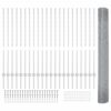 vidaXL Fence with Post Silver 3.94 x 164.04 ft Steel