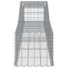 vidaXL Gabion Basket Set of 8 Silver Galvanized Iron