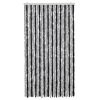 vidaXL Fly Curtain Grey and Black 39.4x90.6" Chenille