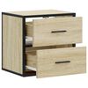 vidaXL Wall-mounted Bedside Cabinet Sonoma oak Engineered wood Medium