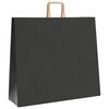 vidaXL Paper Bags 250 pcs with Handles Black 54x15x49 cm