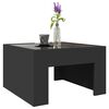 vidaXL Coffee Table Black Engineered wood, Glass Medium