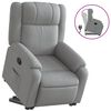 vidaXL Stand up Recliner Chair Light Gray Fabric