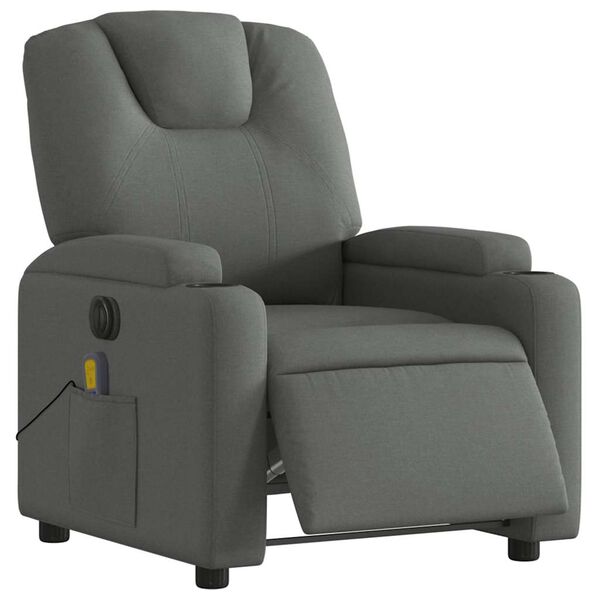 vidaXL Electric Massage Recliner Chair Dark Gray