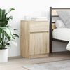 vidaXL Bedside Cabinet Sonoma Oak Engineered Wood Medium Reversible