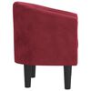 vidaXL Tub Chair Wine Red Velvet