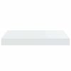 vidaXL Wall Shelf Set of 2 High gloss white Honeycomb MDF, metal frame