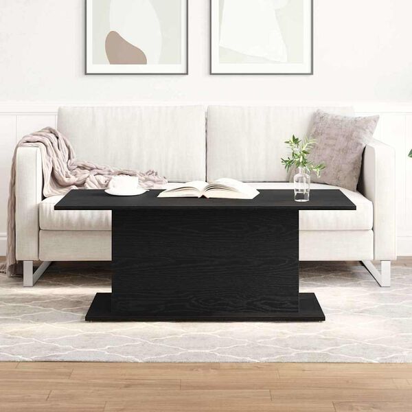 vidaXL Coffee Table Black Oak 40.16 x 21.85 x 15.75 in Engineered Wood