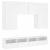 vidaXL TV Wall Unit White Engineered wood Large TV Wall Unit
