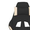 vidaXL Gaming Chair Black and Cream Fabric (100% polyester), Metal, Plywood
