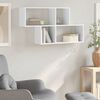 vidaXL Wall Shelf White Engineered wood Medium Floating Shelf