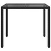 vidaXL Garden Dining Table Black 35.4" x 35.4" x 29.5" Poly rattan