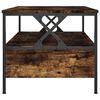 vidaXL Coffee Table Smoked Oak Engineered Wood, Metal Medium