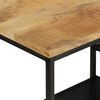 vidaXL Console Table Natural wood and black Solid rough mango wood and iron