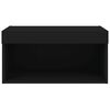 vidaXL TV Cabinet Black Engineered wood Medium TV Cabinet Rectangular