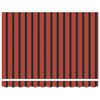 vidaXL Retractable Awning Orange and Brown 118.11" x 98.43" fabric