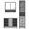 vidaXL Bathroom Furniture Set Grey Sonoma Engineered wood, metal Medium
