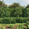 vidaXL Wire Mesh Fence with Spike Anchors Green 5.2x82.0'