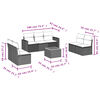 vidaXL Garden Sofa Set Black and Cream