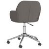 vidaXL Swivel Dining Chair Set of 2 Dark Gray Polyester, Metal, Plywood