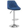 vidaXL Bar Stool Set of 2 Blue Velvet