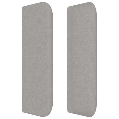 vidaXL LED Headboard Light Gray 64.2"x6.3"x30.7"/34.6" Fabric