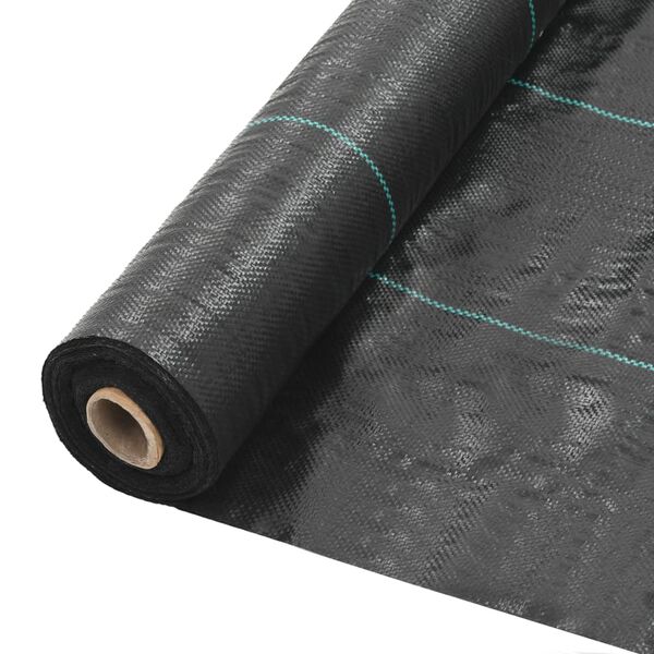 vidaXL Weed Membrane Black Polypropylene 2 x 16.4 ft Durable
