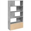 vidaXL Bookcase Concrete grey Engineered wood Large Durable Bookcase