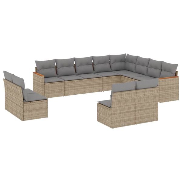 vidaXL Garden Sofa Set Mix Beige