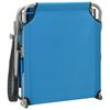 vidaXL Outdoor Sunbed Blue Powder-coated steel, fabric Standard Foldable