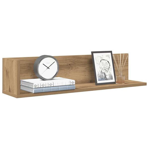 vidaXL Wall Shelf Artisan Oak Engineered wood Medium Wall Shelf