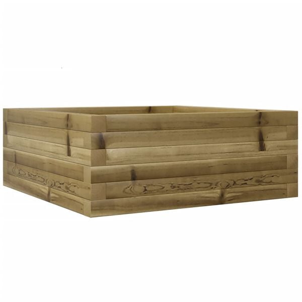 vidaXL Garden Planter Natural Wood Impregnated Pine Wood Medium