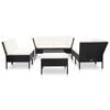 vidaXL Garden Lounge Set Black Poly Rattan Large Modular