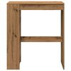 vidaXL Bar Table with Racks Artisan Oak 35.4x15.7x40.7" Engineered Wood