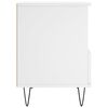 vidaXL Bedside Cabinet White Engineered wood, Metal Small