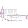 vidaXL Bed Frame Black Powder-coated steel 59 x 79 in King Size