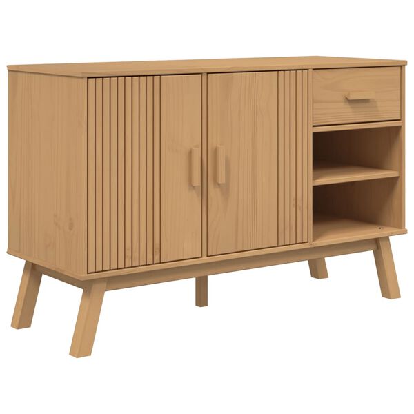 vidaXL Sideboard Brown Solid pine wood Medium Sideboard Rectangular