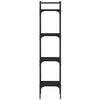 vidaXL Bookshelf Black Engineered Wood, Powder-Coated Steel
