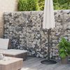vidaXL Gabion Wall with Covers Galvanized Steel 354.3"x11.8"x78.7"