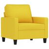 vidaXL Sofa Set Light Yellow Polyester 3 Piece Sofa Set Durable